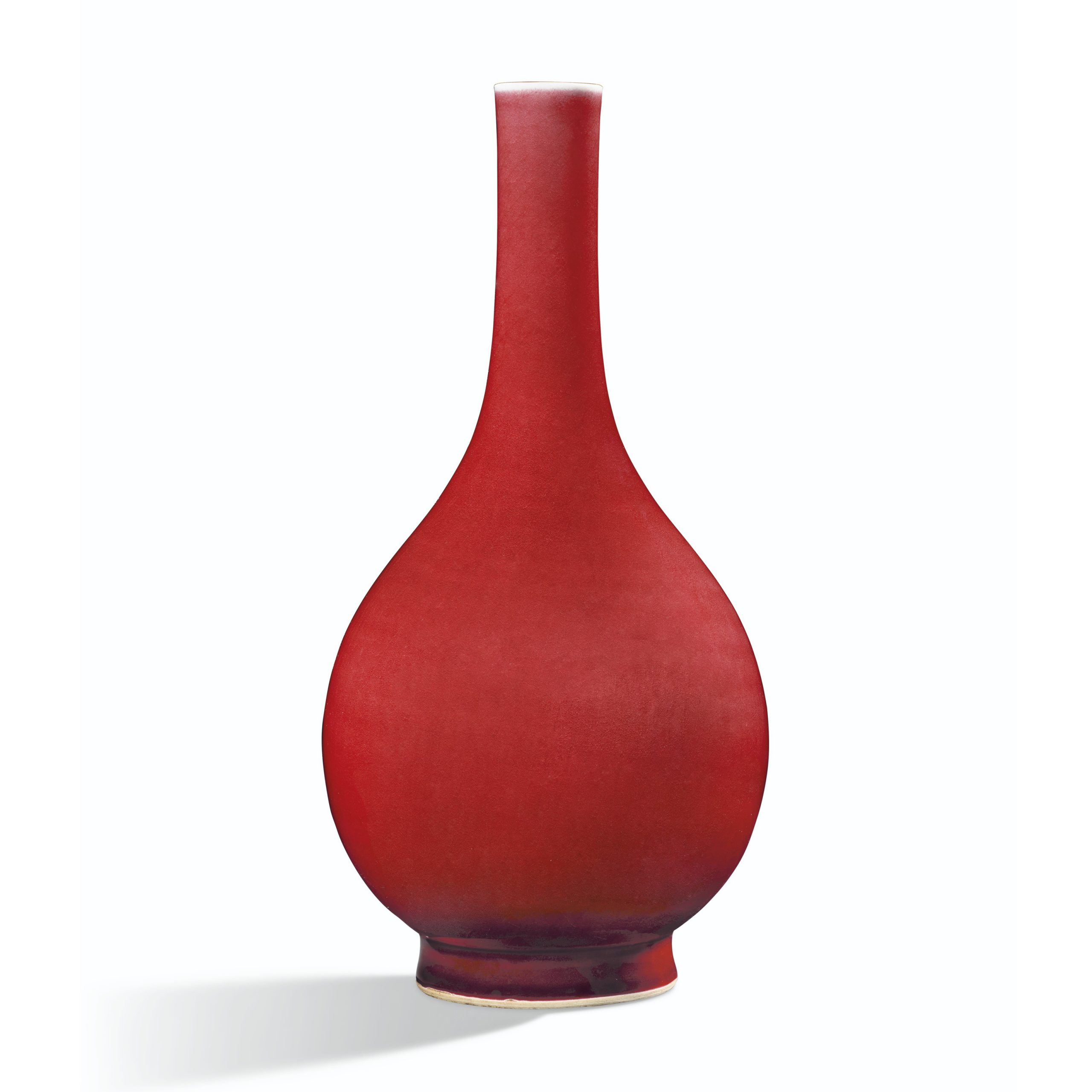 清十八世紀　紅釉膽瓶