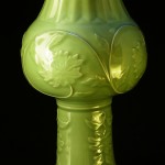元 龙泉窑青釉缠枝牡丹纹凤尾瓶