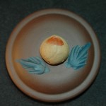 紫砂桃钮花壶