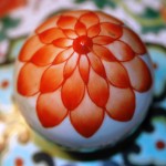 清 乾隆 矾红五彩云龙纹百花不落地将军罐 （对）