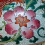 清 乾隆 矾红五彩云龙纹百花不落地将军罐 （对）