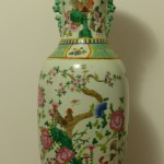 清 同治印章款 鸡冠花雄鸡纹”官上加官“ 掸瓶 - Image 2