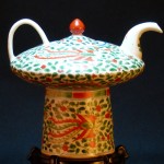 明万历 五彩穿花龙凤纹高足执壶 - Image 5