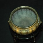明 雕如意瓜棱輔首双耳铜香炉 - Image 9