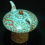 明万历 五彩穿花龙凤纹高足执壶 - Image 15