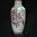清 乾隆 举案齐眉画片花瓶 - Image 3