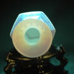 景德镇 蛋壳瓷 花鸟纹六方瓶 - Image 3