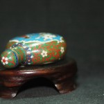 鼻烟壶 玉兰绶带鸟开光景泰蓝 - Image 6