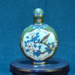 鼻烟壶 玉兰绶带鸟开光景泰蓝 - Image 4