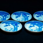 明 松竹梅岁寒三友青花小蝶/小盘- 5只 - Image 4