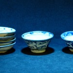 青花釉里红小杯-2 小套蝶-4