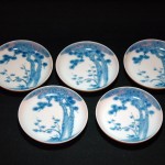 明 松竹梅岁寒三友青花小蝶/小盘- 5只 - Image 2