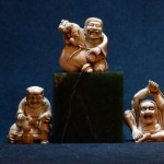 日本根付Netsuke 牙雕人物摆件  （3） - Image 4