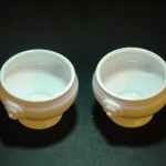 清 北京奶白琉璃双狮耳香炉簋式炉铺首耳炉 - Image 3