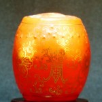 民国 珊瑚红釉描金缠枝花卉小罐 - Image 2
