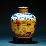 大明成化 五彩斗彩人物纹姜罐 - Image 11