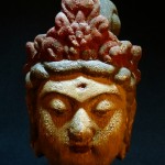 北魏北齐 彩绘木雕佛头 - Image 11