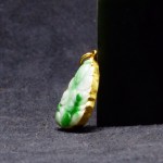 金镶玉 雕佛像阳绿翡翠项坠 - Image 5
