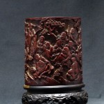 明 雕十八罗汉竹笔筒 - Image 16