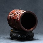 明 雕十八罗汉竹笔筒 - Image 11