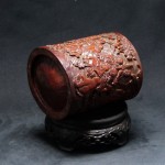 明 雕十八罗汉竹笔筒 - Image 9