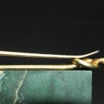 镶蓝宝石金领带夹 - Image 8