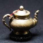 錾龙凤纹竹节银套壶 - Image 29