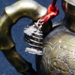 錾龙凤纹竹节银套壶 - Image 9
