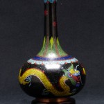 景泰蓝双龙戏珠长颈瓶 - Image 7
