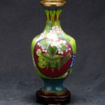 景泰蓝开光花卉纹花瓶 - Image 2