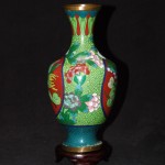 景泰蓝开光花卉纹花瓶 - Image 8