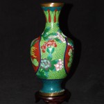景泰蓝开光花卉纹花瓶 - Image 7