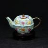 景泰蓝折枝花卉茶壶 - Image 9