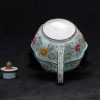 景泰蓝折枝花卉茶壶 - Image 4