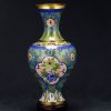 景泰蓝开光花卉纹铜瓶 - Image 6