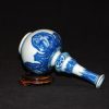 清康熙 画押款 青花芭蕉叶纹三节葫芦瓶 - Image 26