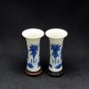 清康熙 画押款 青花荷叶芭蕉教子图花觚 - Image 22