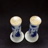 清康熙 画押款 青花荷叶芭蕉教子图花觚 - Image 21