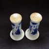 清康熙 画押款 青花荷叶芭蕉教子图花觚 - Image 20