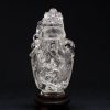 清乾隆工 雕水晶螭龙活环链瓶 - Image 30