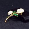 金枝雕象牙玫瑰花胸针 - Image 18