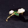 金枝雕象牙玫瑰花胸针 - Image 17
