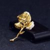 金枝雕象牙玫瑰花胸针 - Image 13
