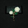 金枝雕象牙玫瑰花胸针 - Image 12