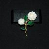 金枝雕象牙玫瑰花胸针 - Image 11