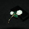 金枝雕象牙玫瑰花胸针 - Image 10