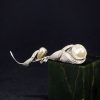 镶珍珠宝石玉兰花银胸针 - Image 30
