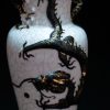 晚清 （大明成化款） 鎏金 堆塑云龙铁锈花 花瓶 - Image 17