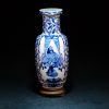大清康熙  青花芭蕉叶开光人物花瓶 - Image 37