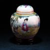 清  五彩教子图姜罐 - Image 40